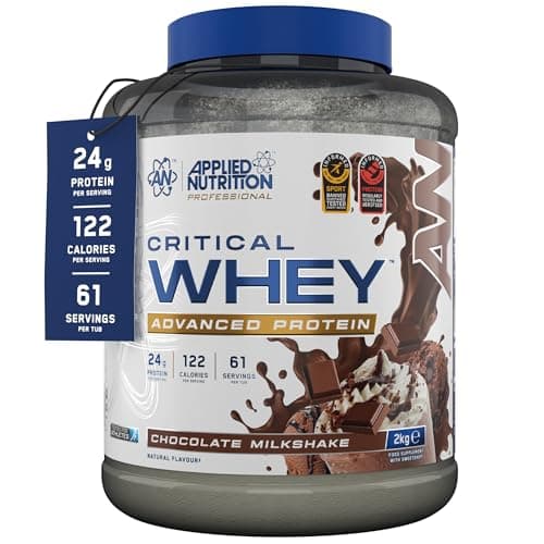 Image of Applied Nutrition Critical Whey Protein Powder – 24g Protein per Serving, High Protein Powder, Protein Shake with BCAAs & Glutamine – Muscle Growth & Recovery (2Kg - 61 Servings) (Chocolate)