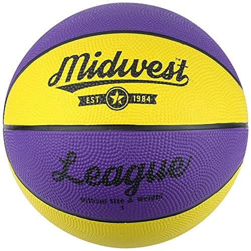 Image of Midwest Unisex's League Basketball, Yellow/Purple, Size 6, BBB1036YP