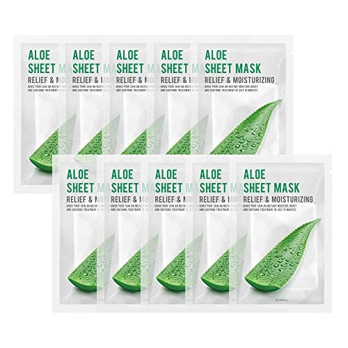 Image of [PACK OF 10] EUNYUL Purity Aloe Facial Sheet Mask Pack 22ml x 10pcs Korean Skincare Hydrating & Soothing & Natural Ingredients for All Skin Types