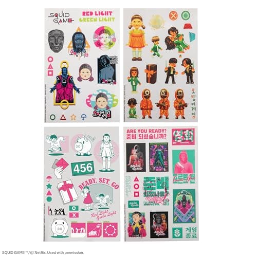 Image of Cinereplicas Squid Game - Set of 4 Stickers - Squid Game - Official License