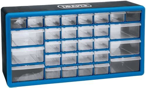 Image of Draper 12015 Plastic Organiser with 30 Drawer, 500mm x 160mm x 255mm