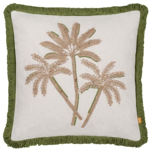 Image of furn. Palm Embroidered Cushion Cover - Green - 45x45cm