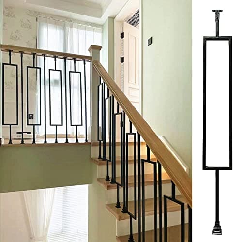 Image of Hollow Metal Spindles for Staircase,5Pack/Oval Type Cuttable Iron Baluster Spindles - 95cm(10Pack)