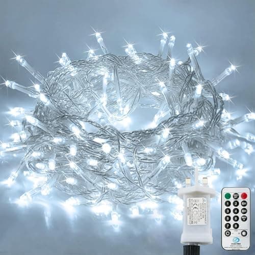 Image of LITYBY Fairy Lights Mains Powered,8 Modes Christmas Tree Lights,12M 120LED Plug in Fairy Light with Remote Control,Indoor/Outdoor String Lights for Bedroom Party Xmas Decorations(Cold White)