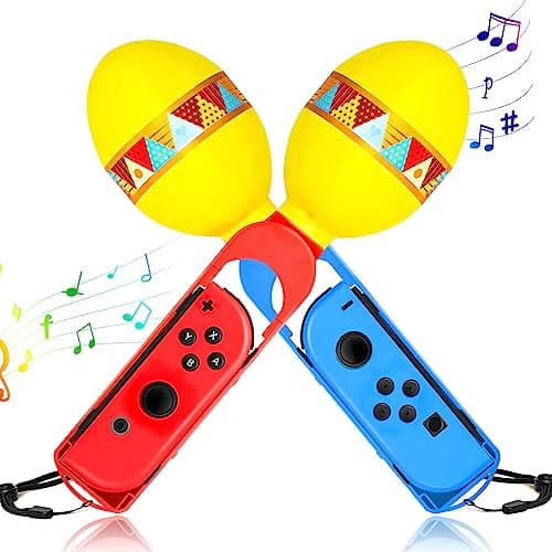 Image of Sand Hammer Switch Hand Grip Controller for Samba de Amigo Party Central Nintendo Joycon Games, Switch OLED Sports Game Accessories