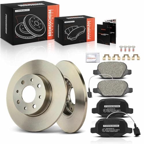 Image of Frankberg Brake Kit incl. 2x Brake Disc + 4x Brake Pad Rear Compatible with mito 955 Replace# 77365752,51865104