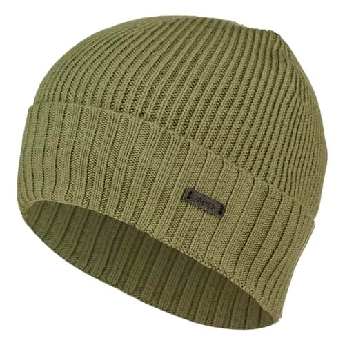 Image of BOSS Men's Fati Virgin Wool Hat with Logo Appliqué, 314 Medium Green, One Size