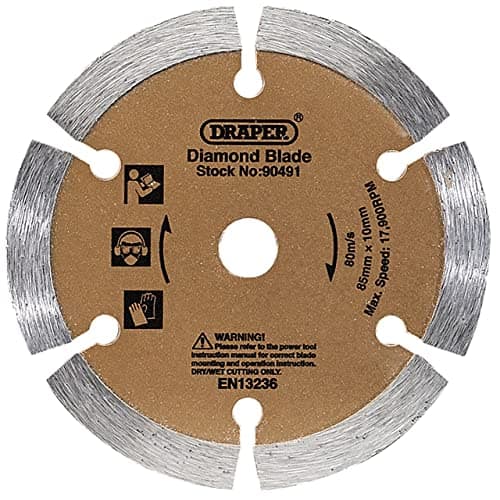 Image of Draper 90491 Segmented Diamond Blade, Silver, 85mm