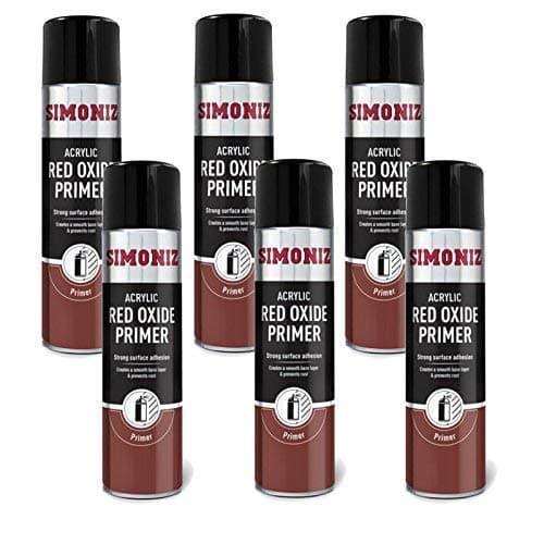 Image of Simoniz Spray Paint Aerosol 500ml Red Oxide Primer x6