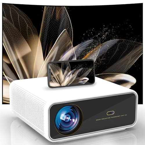 Image of Ansi 1800 4K Outdoor Smart Projector with WIFI and Bluetooth, Auto Focus, DoIby Audio, ARC, PPT, Outdoor Cinema Projector 4k HDR10+30W Speaker, Zoom 50%