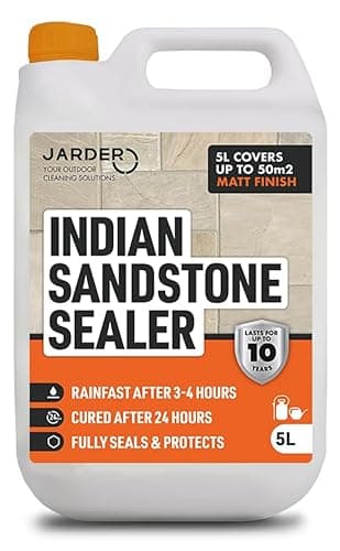 Image of Jarder Indian Sandstone Patio Sealer 5L - Seal and Protect Your Patio, Driveway and Paths for up to 10 Years - Weatherproof Sealant Solution - Covers 50m2