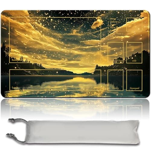 Image of MTG Playmat TCG Playmat Board Game Card Game Trading Card Game Playing Mat Desk Mat Original Hand Painted Sewn Edges Smooth Surface Rubber Base 60 x 35 cm (MTG Set 44-2,With Zone)