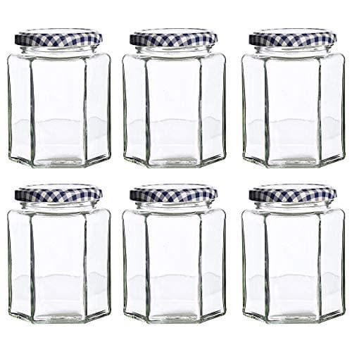 Image of Kilner Hexagonal Checkered Twist Top Jar 280ml Transparent (Pack of 6)