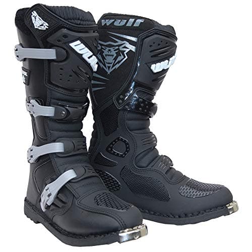 Image of WULFSPORT TRACK STAR MX ADULT BOOTS NEW 2016 Motorbike Motocross Quad Sport Racing Boots Black - UK 10 / EU 45
