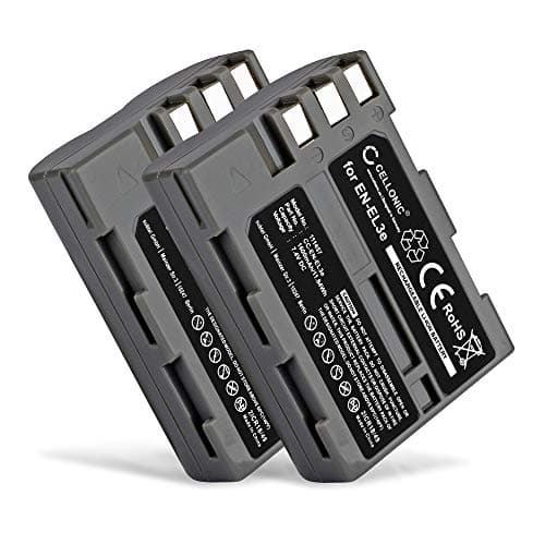 Image of CELLONIC 2x Battery for Camera Compatible with Nikon D700, D90, D200, EN-EL3e - (1600mAh, 7.4V)
