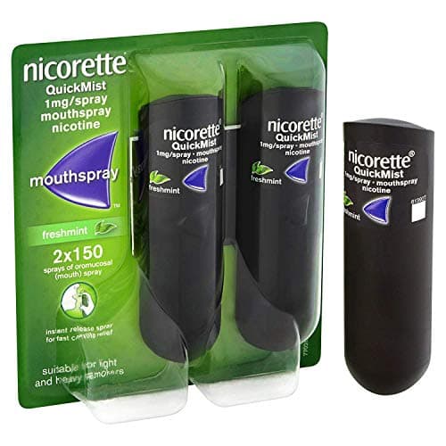 Image of 6 x Nicorette QuickMist 1mg/Spray Mouthspray Freshmint 2 x 150 Sprays