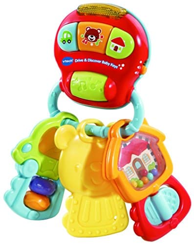Image of VTech Drive & Discover Keys, Rattle Toy with Sounds and Phrases, Learning Toy for Sensory Play, Baby Teether with Interactive Features, Suitable for Girls and Boys from 0 Months