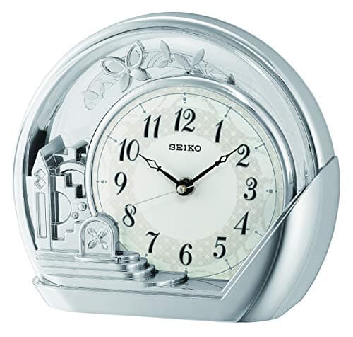 Image of Seiko QXN232S Table Clock Pendulum Silver Plastic