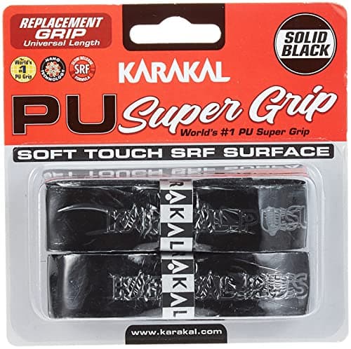 Image of Karakal PU Supergrip Replacement Racquet Grip - tennis/badminton/squash 2 x Grip (Black)