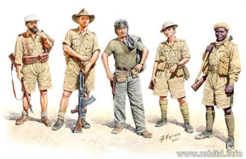 Image of Masterbox 1:35 Scale Allied Forces, WWII, North Africa Desert Battles Series Assembly Parts