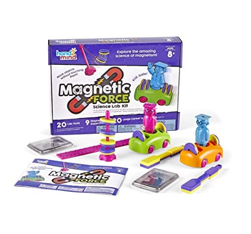 Image of Learning Resources 90740 Force Lab 8-12, Kids Kit with Fact-Filled Guide, Make Magnets Float and Build a Compass, STEM Toys, 9 Science Experiments, Multi
