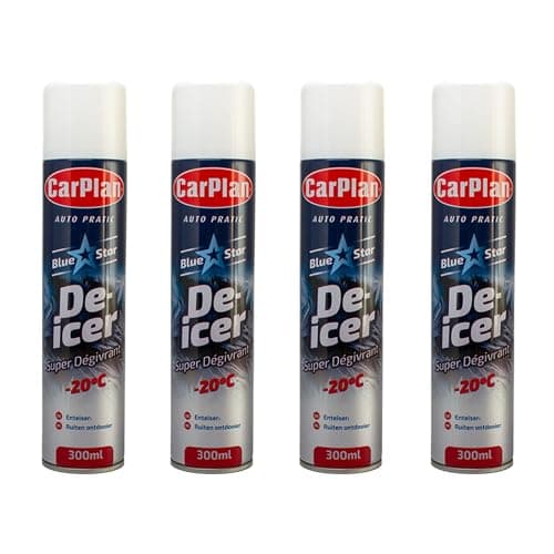 Image of CarPlan, Blue Star De-Icer Aerosol, 300 ml (Pack of 4)