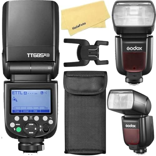 Image of Godox TT685II-N TT685IIN Camera Flash for Nikon Camera Flash Speedlight Speedlite Light, TTL 2.4G GN60 HSS 1/8000S,0.1-2.6s Recycle Time,330 Full Power Pops, TCM Instant Conversion, Quick-Release Lock
