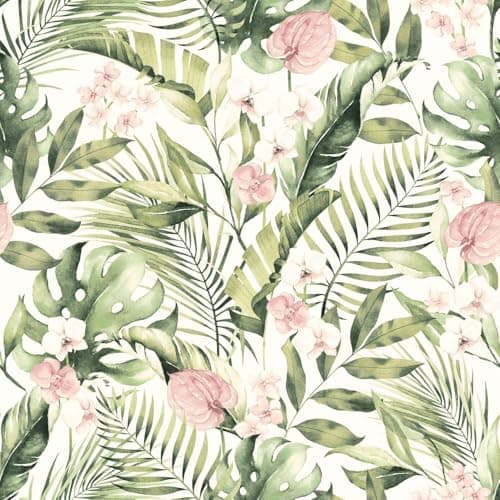 Image of Arthouse | Tropical Floral Pink & Green Wallpaper | Stunning Botanical Design | Dramatic Feature Wall | Bedroom & Living Room Interior | Easy Paste The Paper Method | 1005 x 53cm