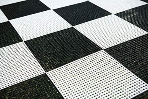 Image of Uber Games Giant Outdoor Chess & Draughts Board – 64 Durable Plastic Tiles (32 Black, 32 White) – Tile Size 38cm x 38cm – Assembled Board Measures 304cm x 304cm – Ideal for Garden, Events & Family