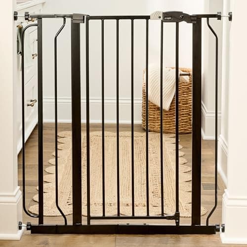 Image of Regalo Safety 91.4cm Extra Tall Baby Gate for Doorways & Bottom of Stairs, Fits Openings 73.6-90cm (Extension Included), Pressure Mounted for Babies, Toddlers & Pets