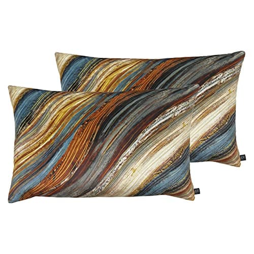 Image of Prestigious Textiles Heartwood Polyester Filled Cushions (Twin Pack), Polyester, Peacock