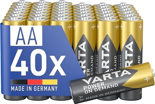 Image of VARTA Power on Demand AA Mignon Batteries (40-pack, economy pack in environmentally-friendly packaging - smart, flexible and powerful - e.g. for computer accessories, Smart Home devices or torches)