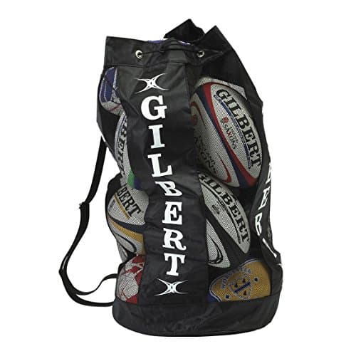 Image of Gilbert Men's Rugby Breathable Ball Carrier (Holds 12) - Black