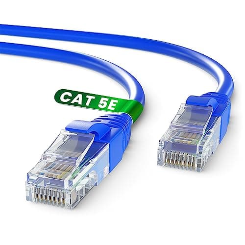 Image of Mr. Tronic Blue Cat 5E Ethernet Cable 10m, High Speed LAN Ethernet Network Cable with RJ45 Ends Connectors, 10m Cat5E Internet 1 Gbps, ADSL AWG24 Patch, UTP CCA (10 Meters, Blue)