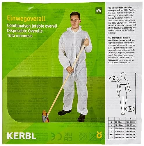 Image of Disposable overall Basic, white, size L