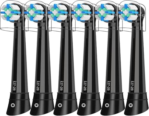 Image of Replacement Heads Compatible with Oral B iO 3 4 5 6 7 8 9 10 Series Electric Toothbrush,Gum Care Toothbrush Head Compatible with Oral b iO Replacement Heads,Black