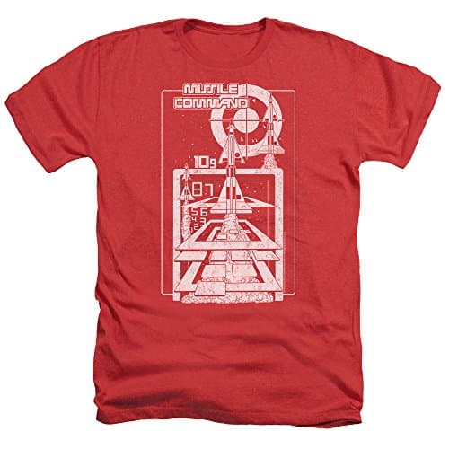 Image of Atari - Mens Lift Off Heather T-Shirt, Small, Red
