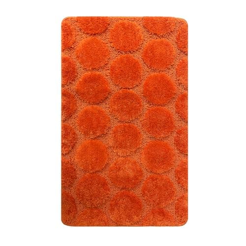 Image of Velosso Bathroom Bath Mat, Ultra Soft Absorbent Microfiber, Anti Slip Backing, Quick Dry, Plush Bathroom Floor Mat for Shower & Tub - Easy Care (Orange, 50cm x 80cm (Bath Mat))