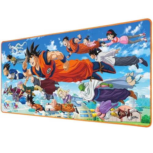 Image of Subsonic XXL Mouse Pad - Desk Pad 90x40 cm - Dragon Ball - Smooth Surface Optimized for Sensors, Non-Slip Base, Stitched Edges