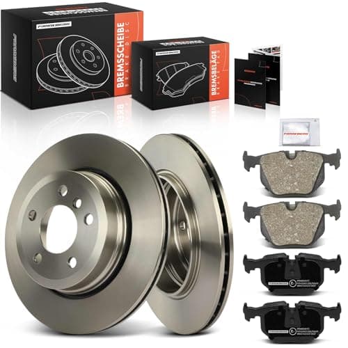 Image of Frankberg Brake Kit incl. 2x Brake Disc + 4x Brake Pad Rear Compatible with X3 E83 Replace# 34212180421,34216752632