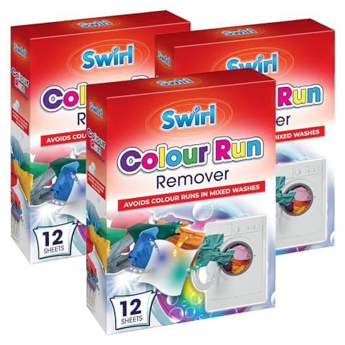 Image of Swirl Colour Run Remover Laundry Sheets - Avoid Colour Transfer in Mixed Washes, Ideal for Brightly Coloured Clothing, Washing Sheets for Colour Protection, Color Catcher, 3x12 pack + Cheeroo Magnet