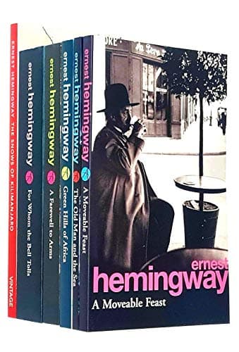 Image of Ernest Hemingway Collection 6 Books Set (For Whom The Bell Tolls, The Snows Of Kilimanjaro, The Old Man and the Sea, A Farewell To Arms, Green Hills of Africa, A Moveable Feast)