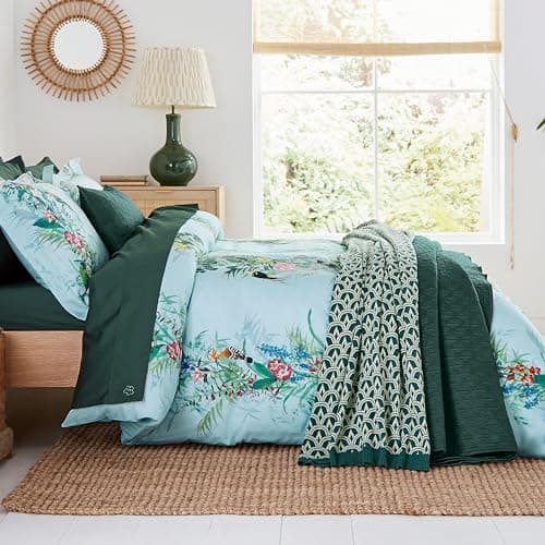 Image of Ted Baker Tropical Elevations 100% Cotton Sateen, 3 Piece Duvet Cover Set, King, Multi