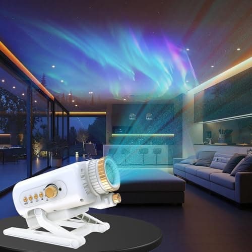Image of Planetarium 3D Galaxy Projector, Built-in 60 Scene Modes, with Bluetooth Speaker & Remote Control, Star Projector Light for Living Room Bedroom, Suitable forr Gifts for Kids, Adult（Robot Dog White）