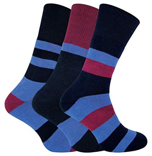 Image of PENINSULA - 3 Pack Mens Cushioned Liner Double Layer Anti Blister Hiking Walking Socks (6-11 UK, Black/Blue Assorted)