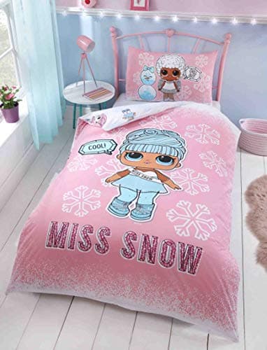 Image of CnA Stores - LOL Single Duvet Cover Set Reversible Sparkly Glitter Winter Festive Edition
