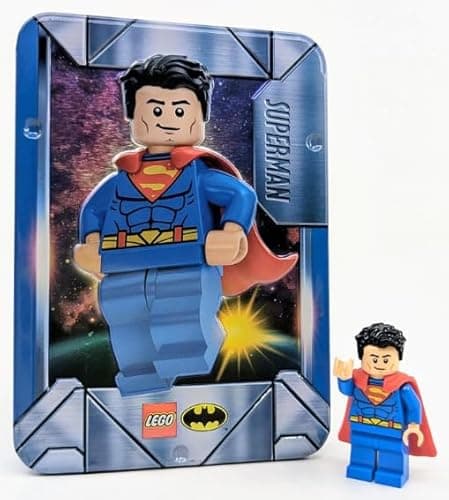 Image of LEGO DC Superheroes: Superman Minifigure in Collectible Rectablge Tin - Ages 6+