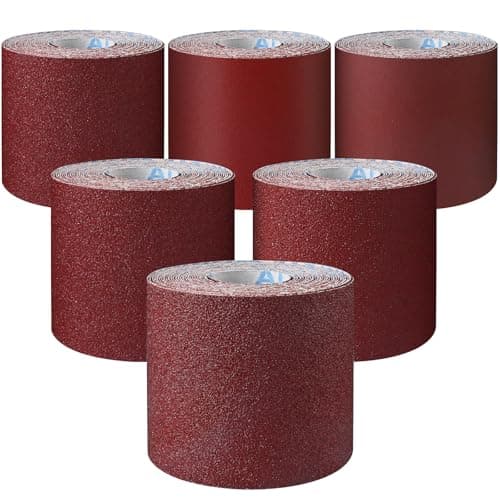 Image of MOGRQAP 6 Roll Sandpaper Roll 93mm x 3m, 60/80/120/180/240/400 Grit Abrasive Paper Rolls Aluminium Oxide Wet and Dry Emery Cloth Sanding Paper Rolls for Wood Metal Paint Plaster Filler Automotive