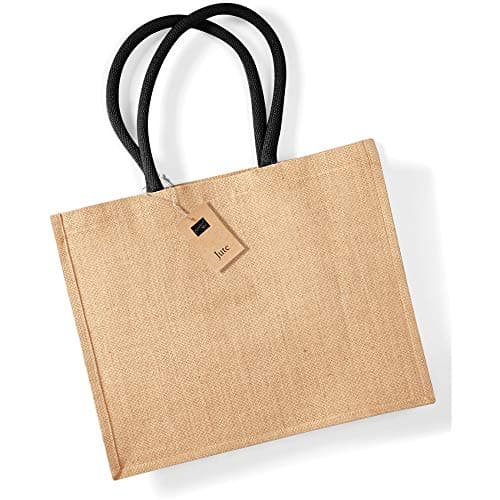 Image of Westford Mill W407 Classic Jute Shopper Bag - Eco-Friendly & Stylish