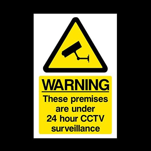 Image of CCTV 24 hour Surveillance Sign - Self Adhesive Sticker - (A6) 100x150mm (MISC12)